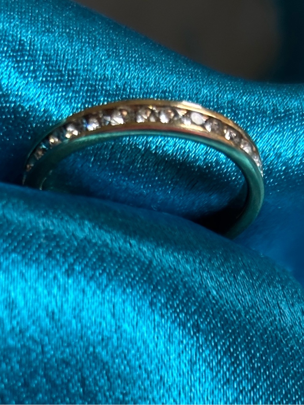Gold Diamond-Accent Women’s Band